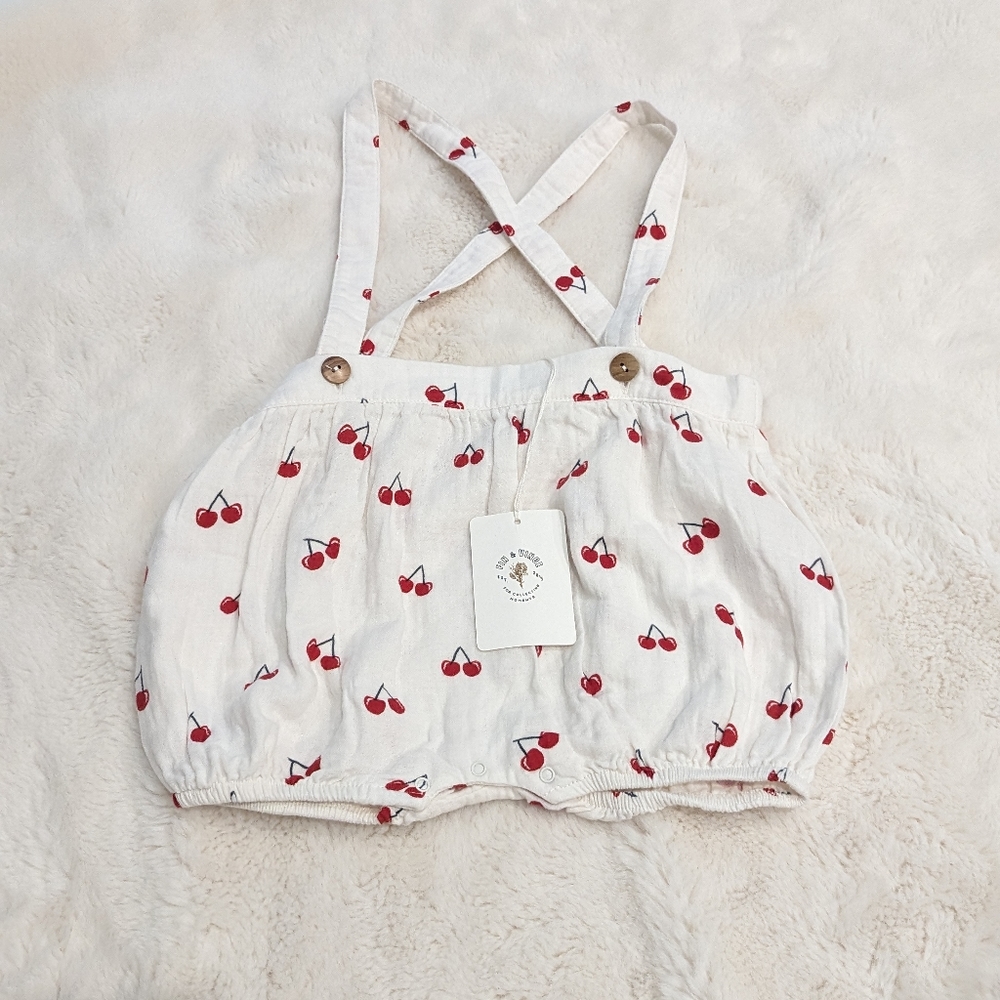 Fin & Vince Suspender Short Cherry 2/3Y